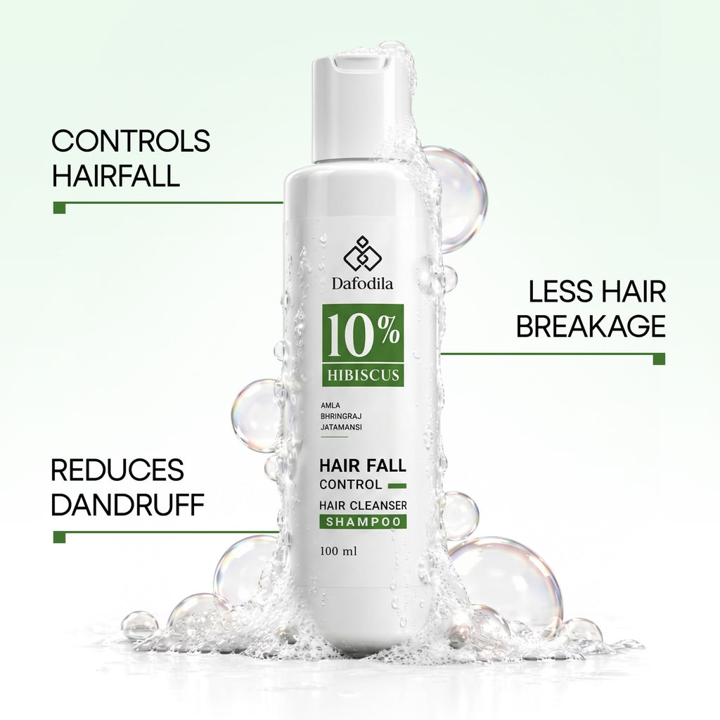 Dafodila 10% Hibiscus Hair Fall Control Shampoo 100ml – controls hairfall, reduces dandruff