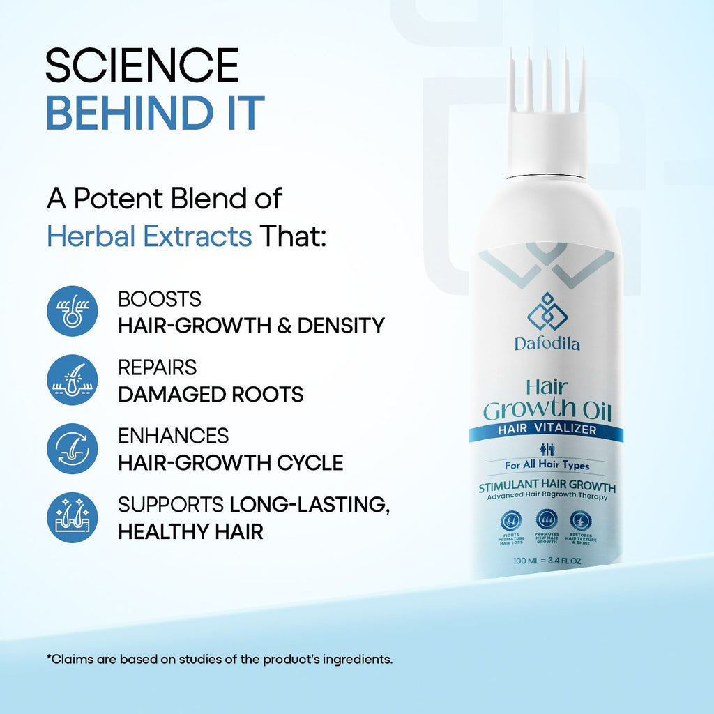 Dafodila Hair Growth Oil for Men & Women – Hair Vitalizer, Stimulates Hair Growth – 100ml
