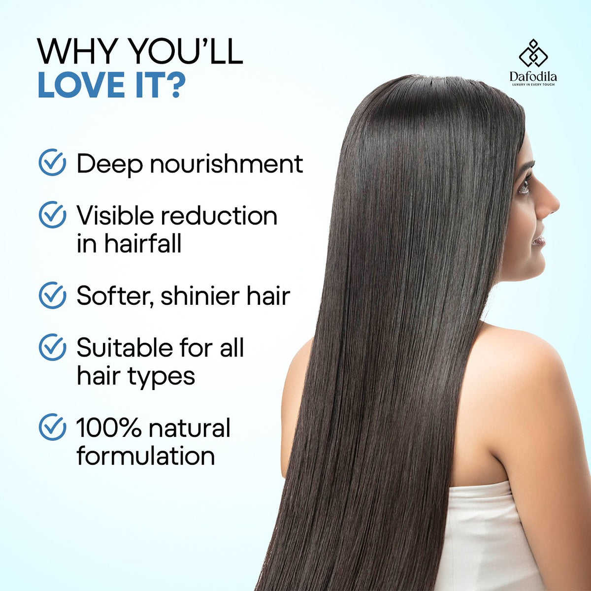 Dafodila Hair Growth Oil for Men & Women – Hair Vitalizer, Stimulates Hair Growth – 100ml