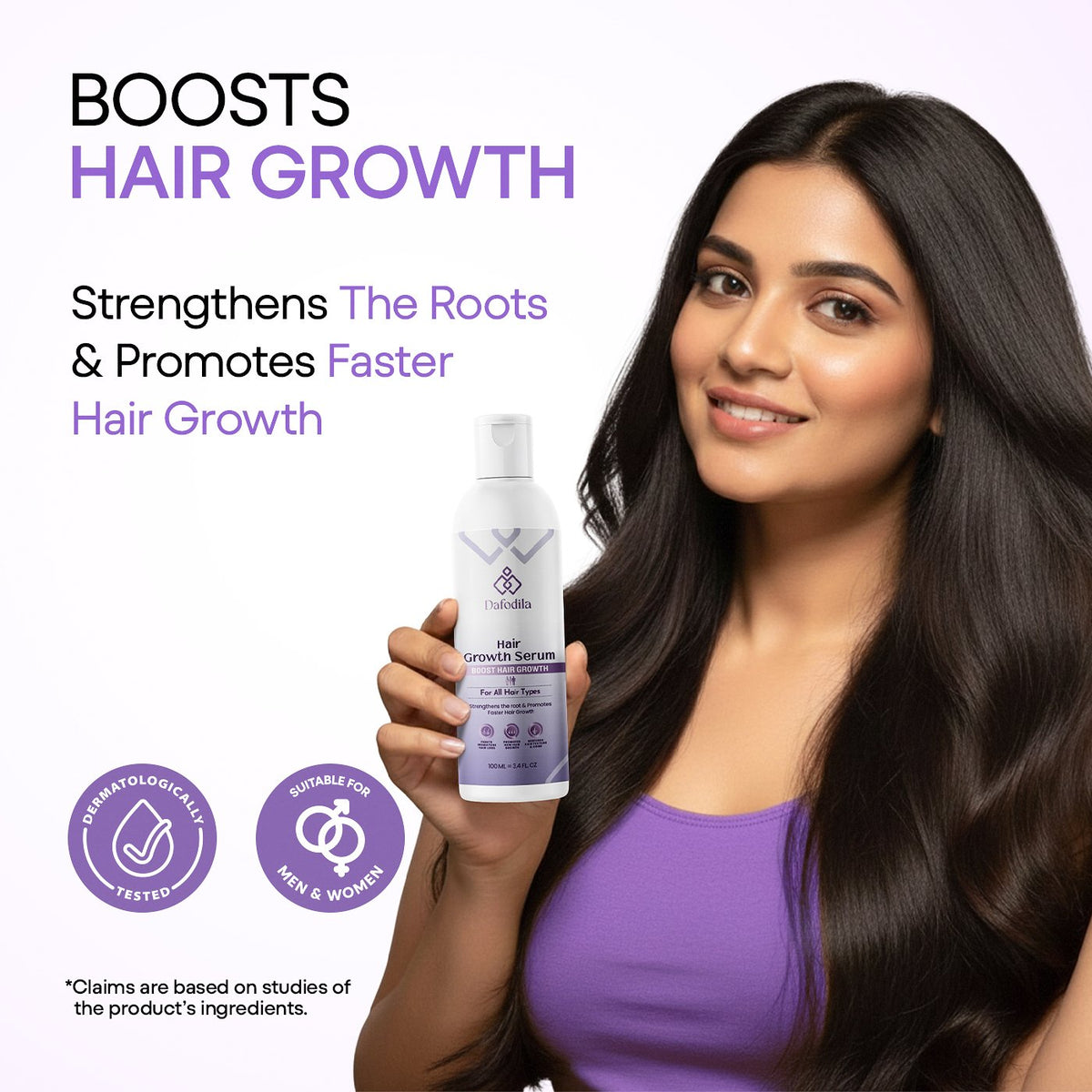 Dafodila Hair Growth Serum for Men & Women | Boost Hair Growth, Strengthens Roots – 100ml