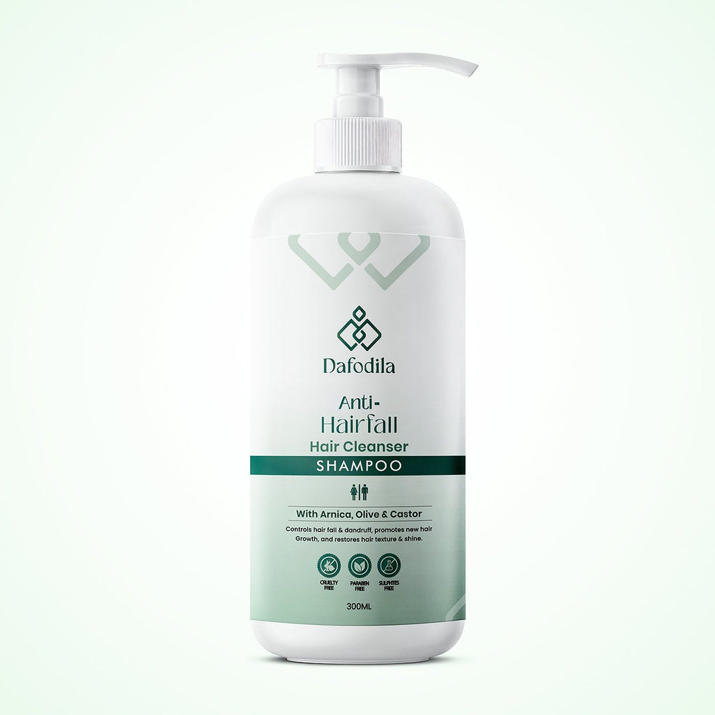 Dafodila Anti-Hairfall Shampoo for Men & Women with Arnica, Olive & Castor – 300ml
