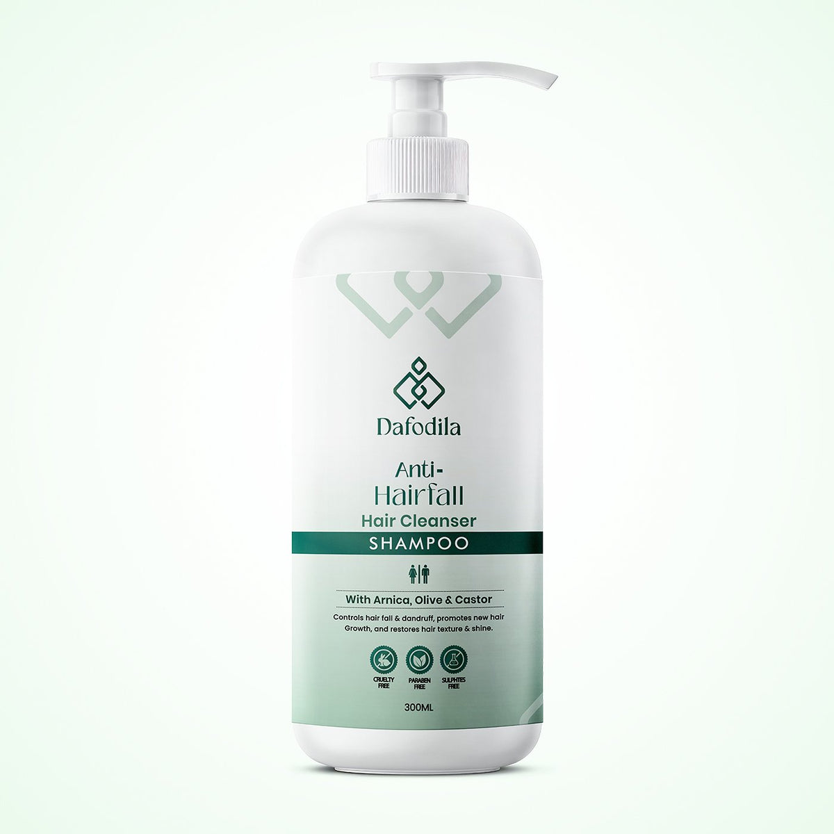 Dafodila Anti-Hairfall Shampoo for Men & Women with Arnica, Olive & Castor – 300ml